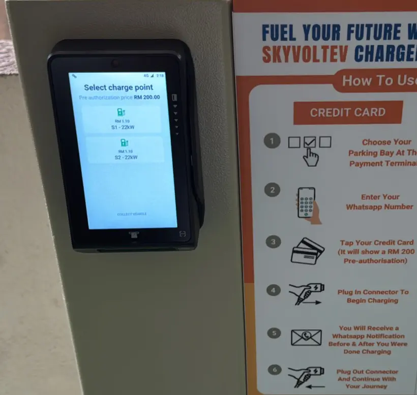 SkyVolt Payment Terminal and WhatsApp Charging Flow